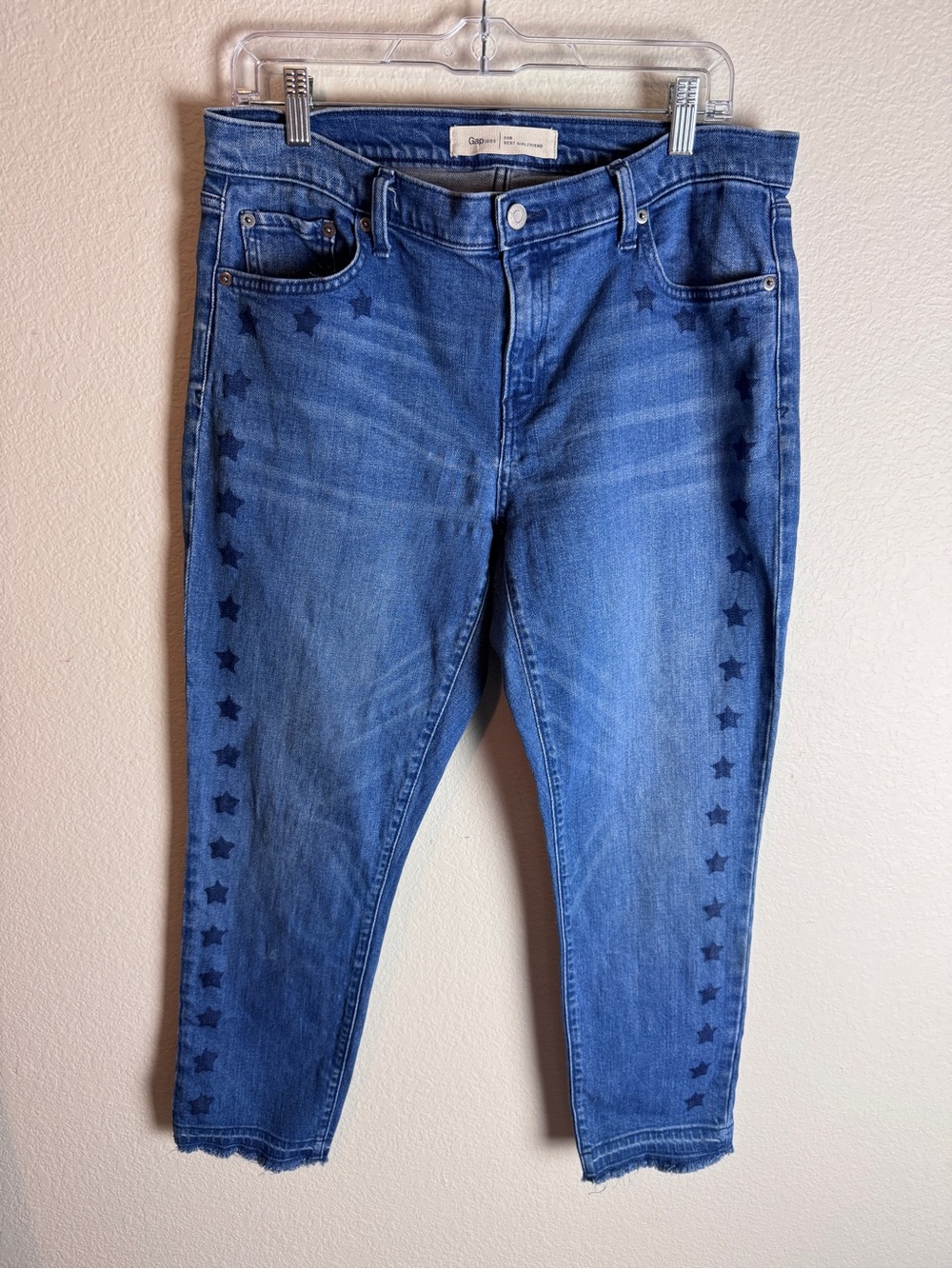 GAP Dark Blue Star-Trim Ankle Jeans